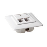 Intronics In-Wall Box unshielded 2 ports German StyleIn-Wall Box unshielded 2 ports German Style (FA5008)